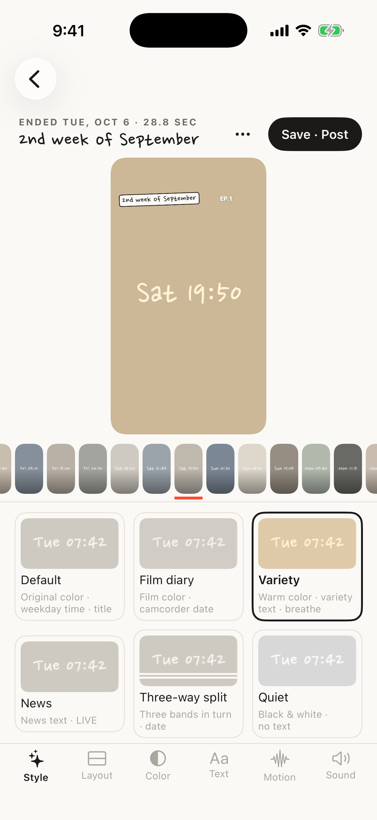 Editor with the live preview and style presets